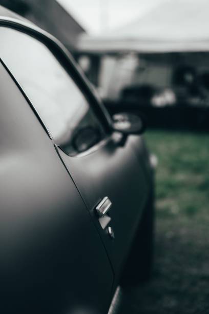 istock Vintage car door handle close-up 2201652665