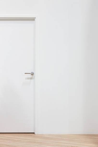 istock White door and wall. Empty interior. Minimalist apartment. Nobody 2201656565