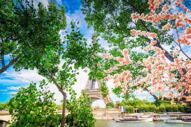 istock eiffel tour and Paris cityscape 2201657400