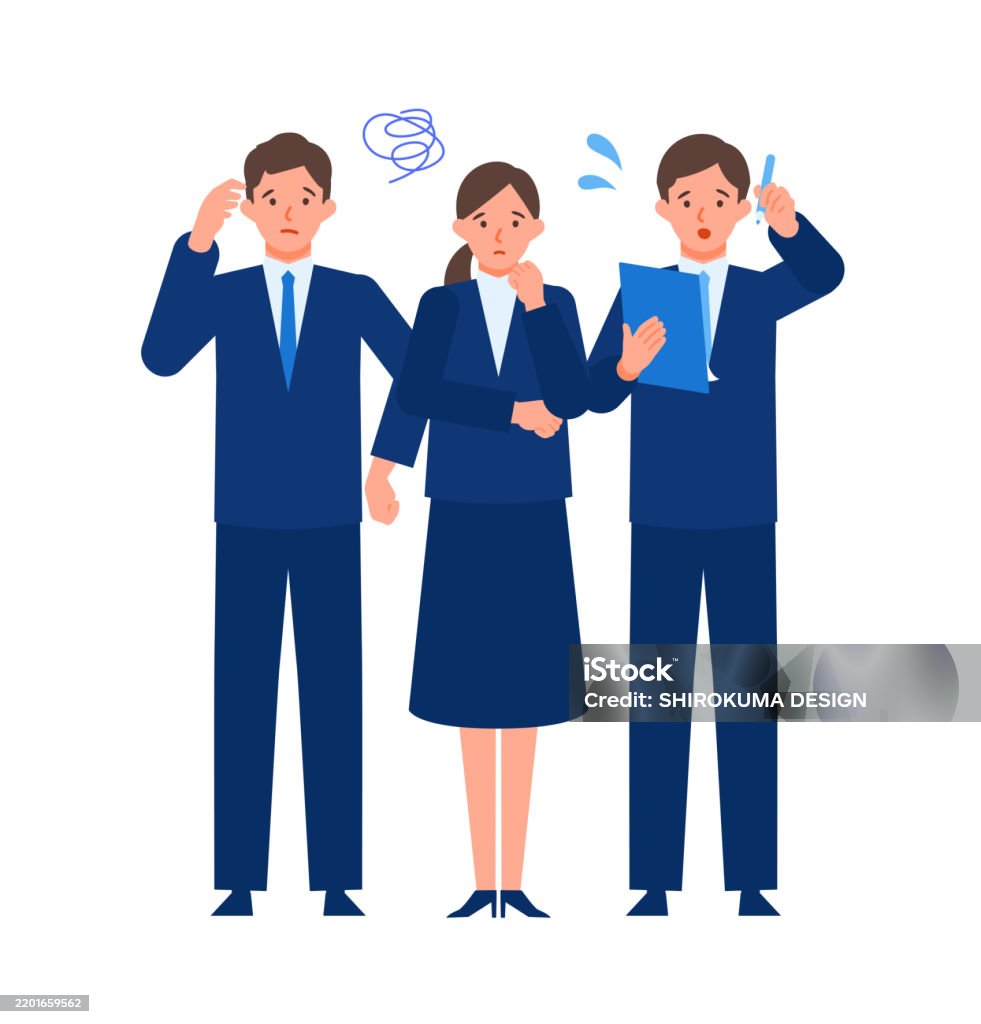 Cartoon Facing Problem Concept For Problem Solving Working People Cartoon Character Head ...