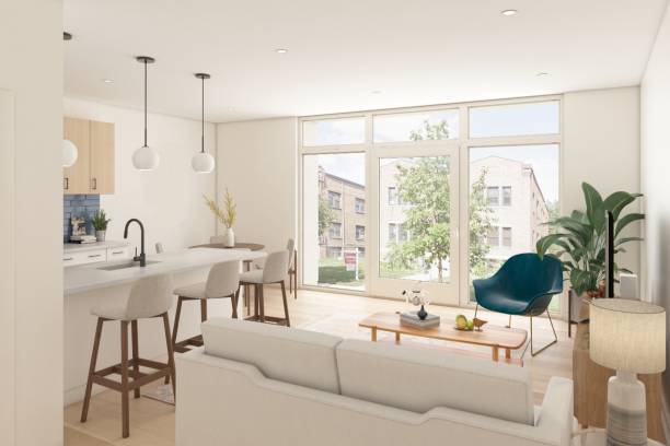 istock Modern Open-Concept Living Space Featuring Natural Lighting and Stylish Decor 2201665209