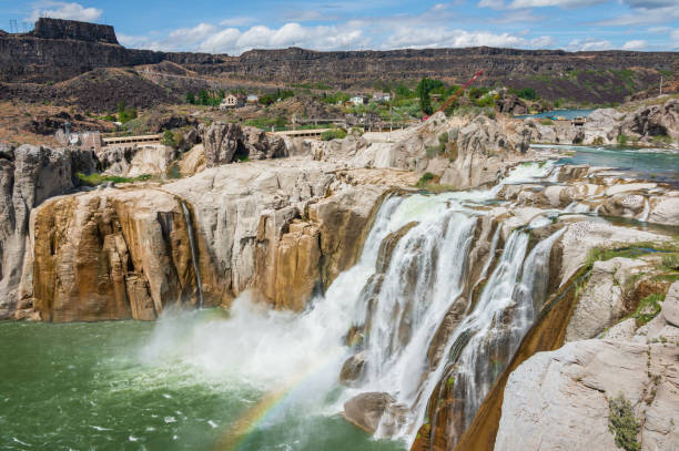 istock Rainbow and Cascade at the Shoshone Falls in Idaho on the Snake River on a Summer Day 2201667739
