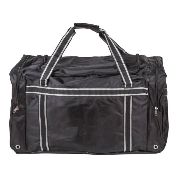 istock Big black sport bag isolated on white background 2201672630