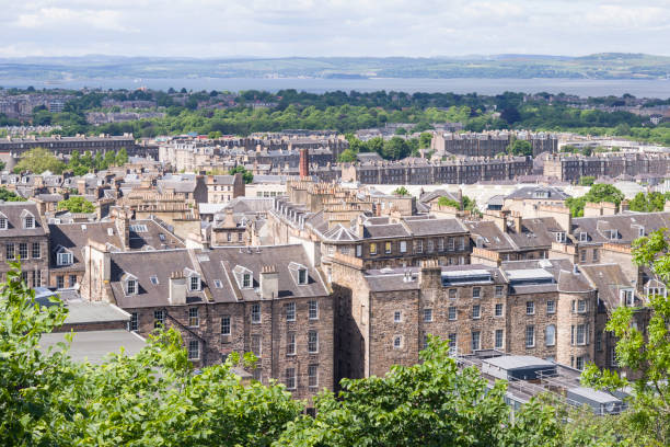 istock Historic Edinburgh cityscape viewed from Calton Hill, UK 2201675880