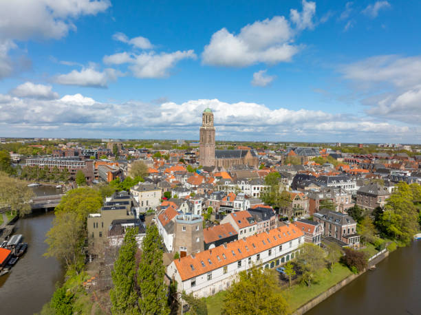 istock Zwolle dowtown district springtime aerial view 2201676178
