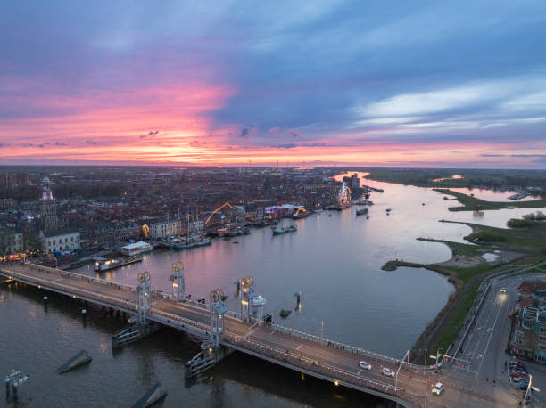 istock Sail Kampen aerial panoramic view during sunset 2201676814