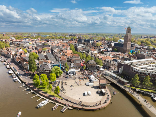 istock Zwolle aerial view during Koningsdag 2201677064