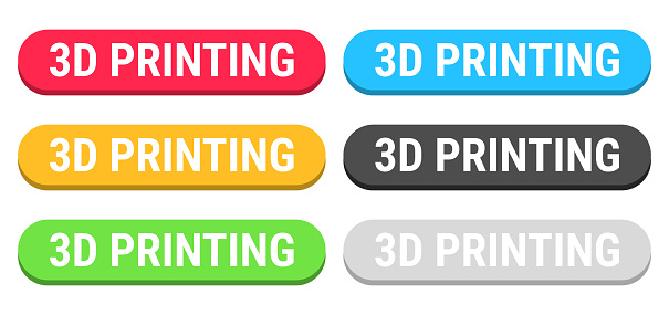 Print Web Image Button 3d Printing Colorful 3d Click Web Buttons On Blank Background Stock ...