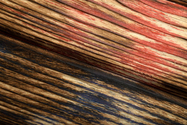 art background made of aged blue and red boards
