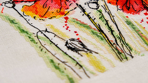Small detail from large embroidery work.
