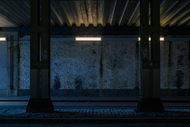 Urban underground tunnel with light ,Riga,Latvia