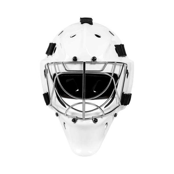 istock A white hockey helmet featuring a metal cage placed on a white background 2201688776