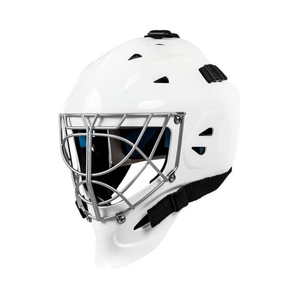 istock White hockey helmet with a black visor on a clean white background 2201688977