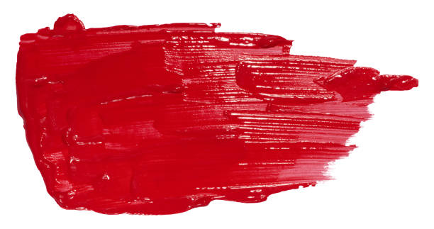istock A red paint smear with a smooth, glossy texture on a isolated background 2201693766