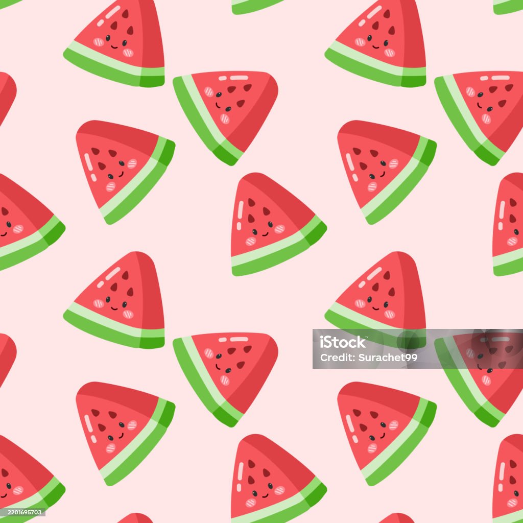 Watermeleon Pattern Background Watermelon Seamless Pattern Background Stock Illustration - Download ...