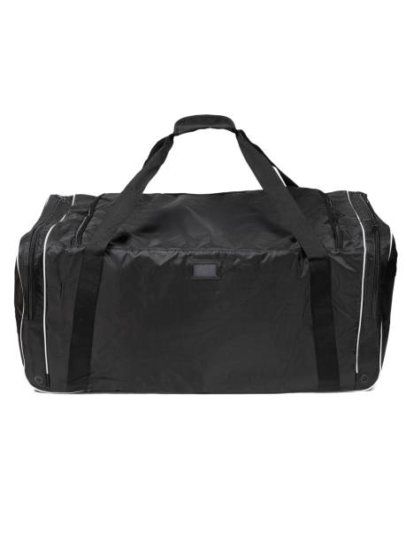istock A stylish black duffel bag featuring a convenient handle on a white background Hockey Equipment Bag 2201699491