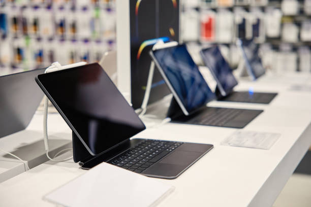 istock Discover the latest Modern Tablet Displays and Keyboards at your local Electronics Store 2201703990