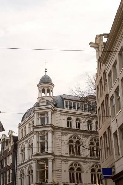 istock Elegant building with dome and columns in amsterdam, netherlands 2201705977