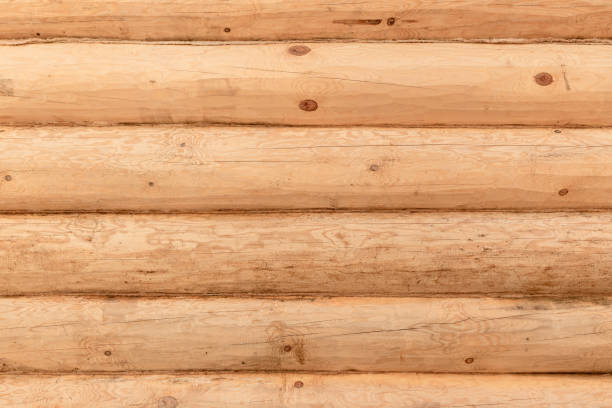 Texture of a log wall