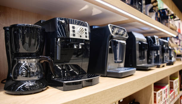 istock A Wide Variety of Coffee Makers Displayed in a Contemporary Kitchen Appliances Store Setting 2201717683