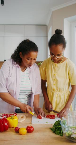 istock Mom and daughter cook in the kitchen 2201719653