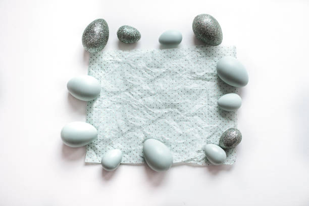 Easter eggs on wooden background