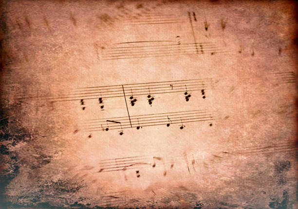 close up of sheet music and musical notes on a piece of paper