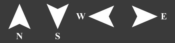 istock Compass, compass rose, navigation icon. Vector compass icons of north, south, east and west direction, flat design symbol 2201740126