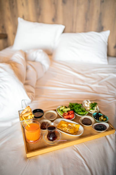 istock Breakfast in Bed in the Bedroom, Good Morning 2201742719