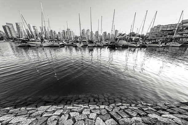 View along the Stanley Park seawall in Coal Harbour.