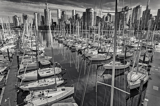 Downtown view of Vancouver from False Creek, British Columbia