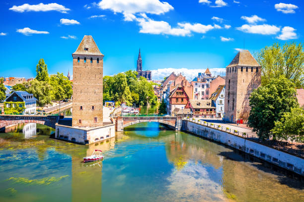 istock Strasbourg Barrage Vauban and cathedral scenic river and architecture view 2201751549