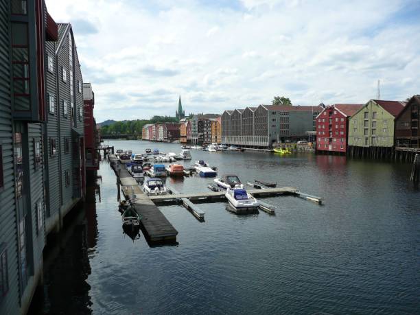 istock View of the Nivelda River, Trondheim, Trondelag, Norway 2201752169