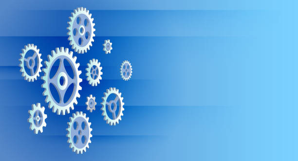 istock The mechanism consisting of gears on a blue background for the presentation. Cogwheel for science experiment presentation. Mechanical engineering concept. Business and industry internet banner. 2201761132