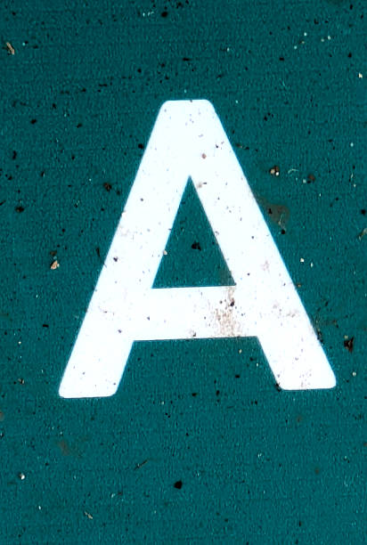 Written Wording in Distressed State Typography Found Ransom Letter A