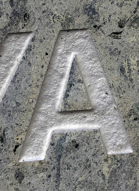 Written Wording in Distressed State Typography Found Ransom Letter A