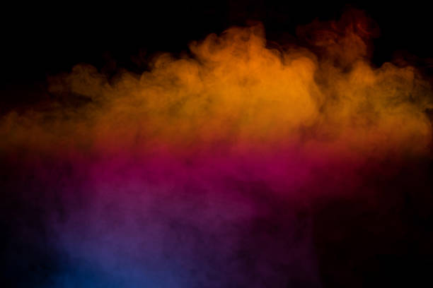 istock Orange and red steam on a black background. 2201763950
