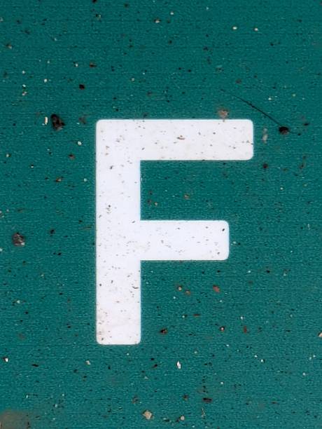 Written Wording in Distressed State Typography Found Ransom Letter F
