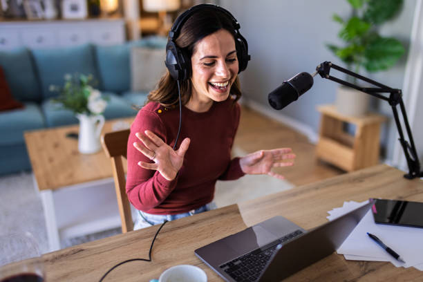 istock Woman working remotely in home office, at workplace with computer 2201764917