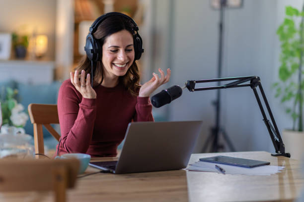 istock Woman working remotely in home office, at workplace with computer 2201765243