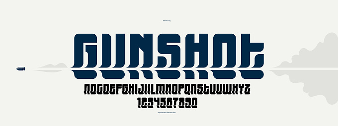 Bended And Deformed Display Font For Logos And Posters Vector Distorted ...