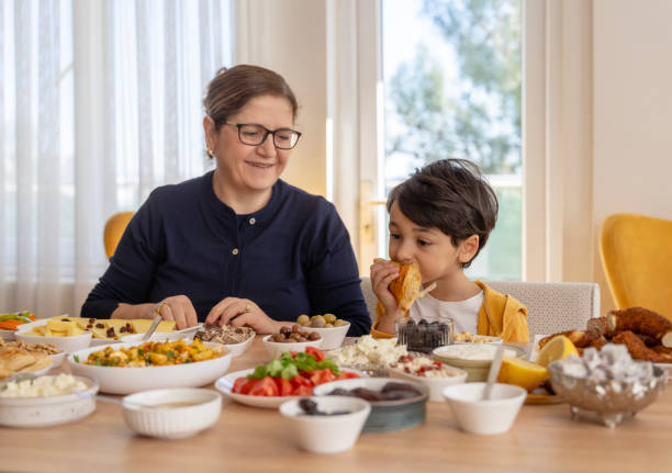istock Turkish family eating breakfast at home 2201767747