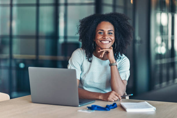 istock Confident businesswoman working in the office 2201781836