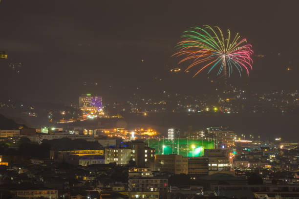istock Fireworks in Beppu City, Oita Prefecture, Japan 2201794235