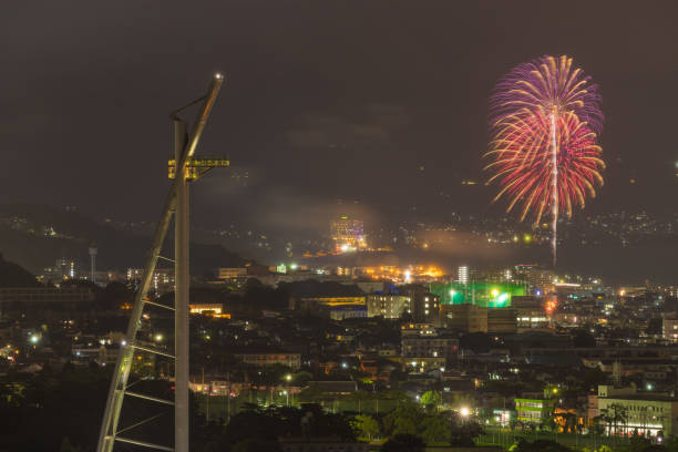 istock Fireworks in Beppu City, Oita Prefecture, Japan 2201794272