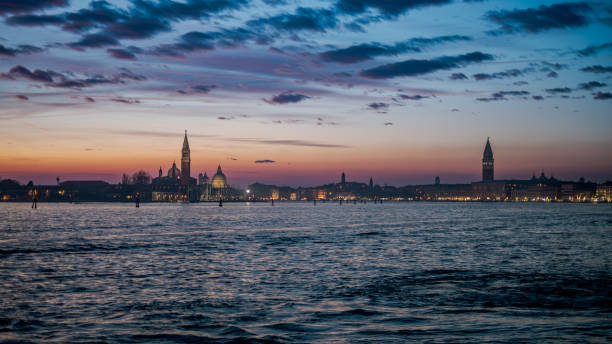 istock Beautiful dusk on venetian lagoon 2201797060