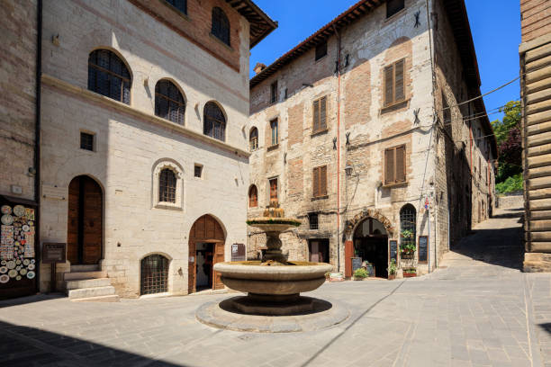 istock Gubbio, medieval town street in Umbria 2201800351