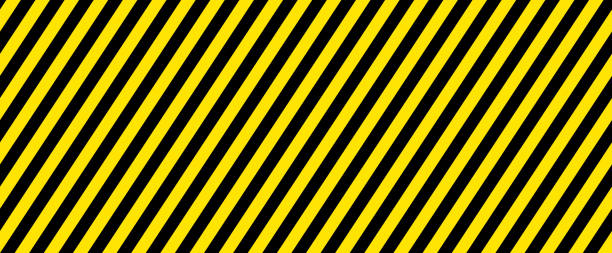 istock Yellow black danger, caution, warning, restricted area, do not cross, stripes and lines marking sign pattern background 2201804157
