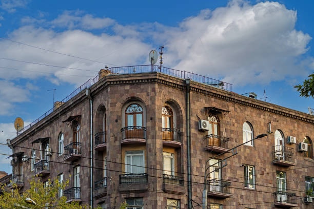 istock Facade of Yerevan building 2201811731