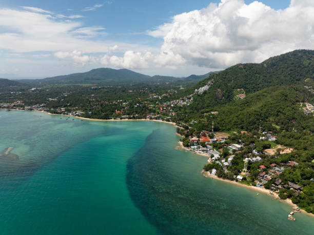 istock Coastline with turquoise water and cloudy skies. Koh Samui, Thailand. 2201814613